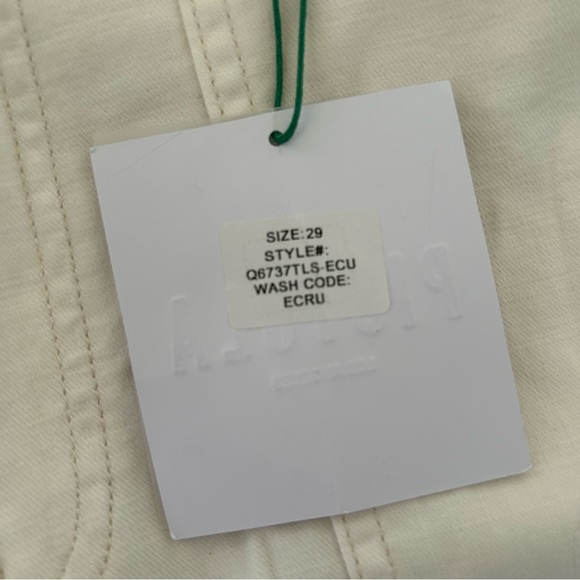 PISTOLA High Rise Cropped Straight Leg Utility Pant in Ecru White Size 29 NWT - Picture 9 of 14